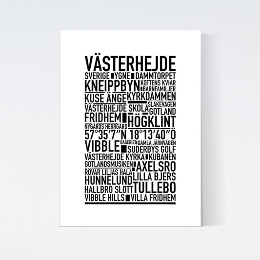 Västerhejde Text Poster