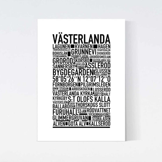 Västerlanda Text Poster