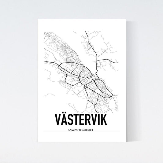 Västervik Karta Poster