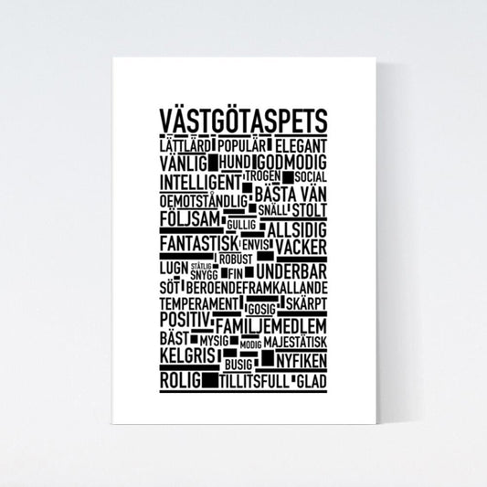 Västgötaspets Text Poster