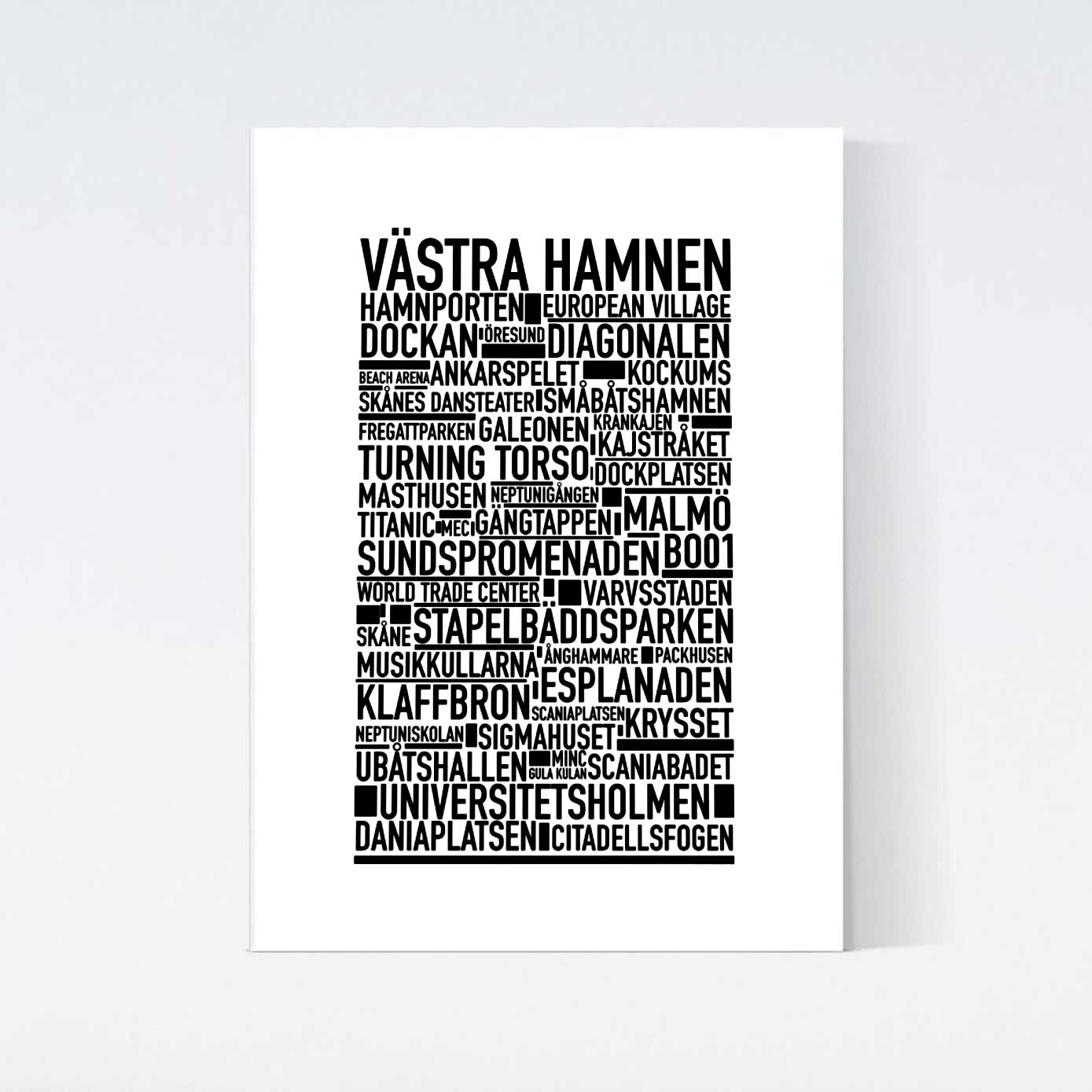 Västra Hamnen Text Poster