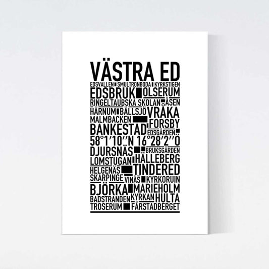 Västra Ed Text Poster