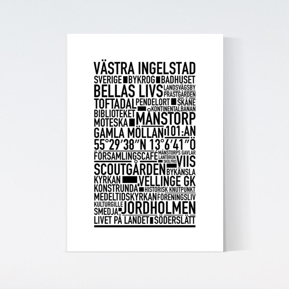 Västra Ingelstad Text Poster