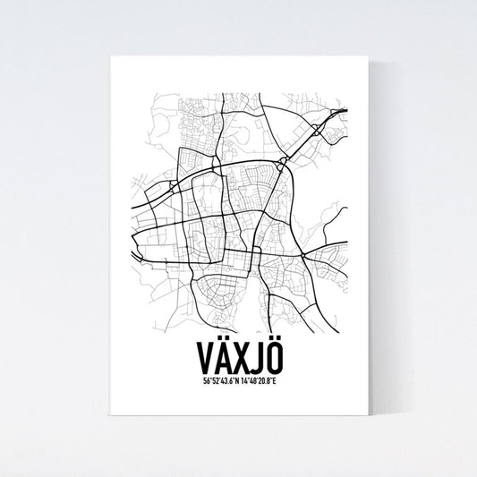Växjö Karta Poster