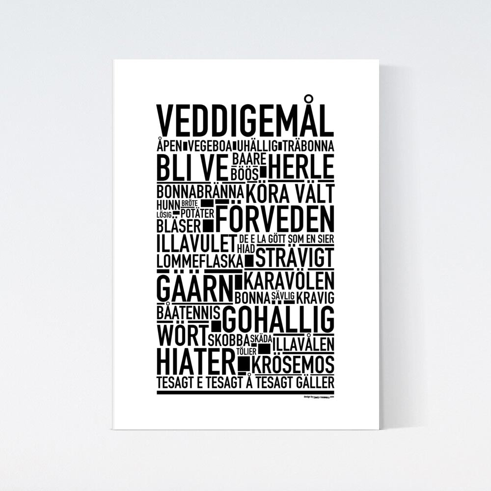 Veddigemål Dialekt Text Poster