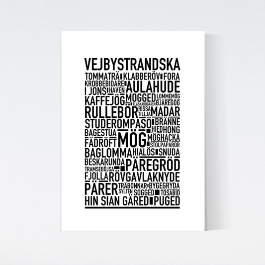Vejbystrandska Dialekt Text Poster