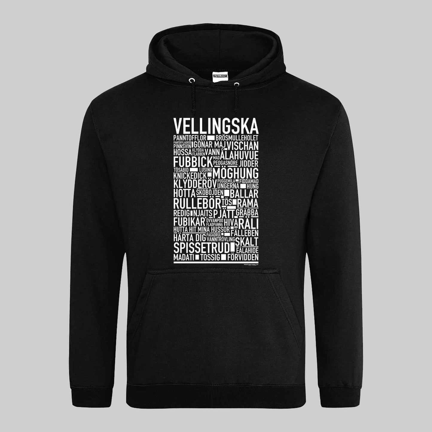 Vellingska Dialekt Text Hoodie