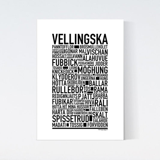 Vellingska Dialekt Text Poster