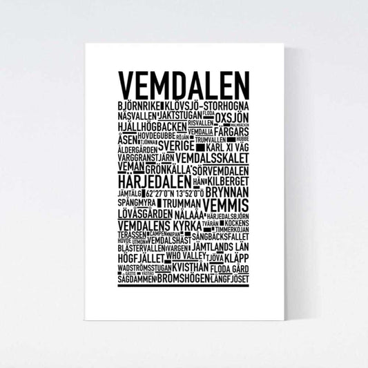 Vemdalen Text Poster