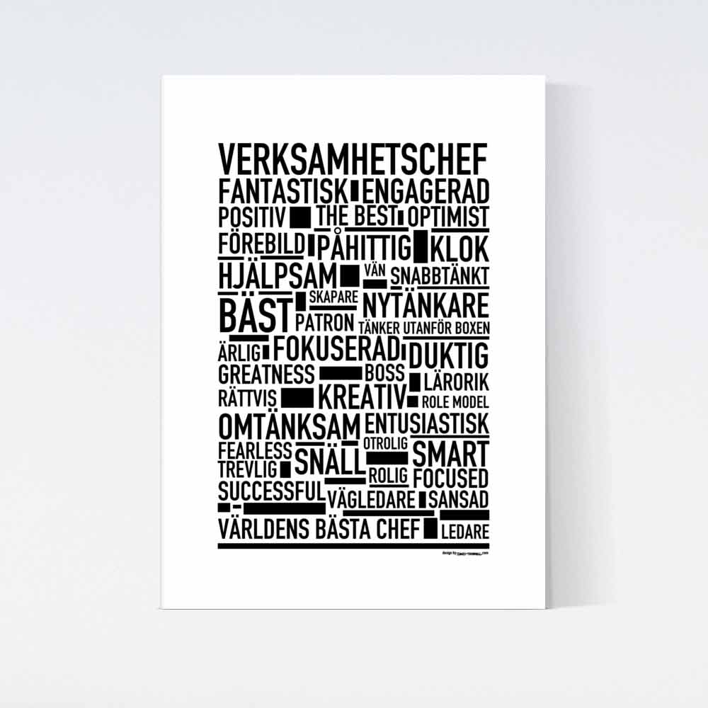 Verksamhetschef Text Poster