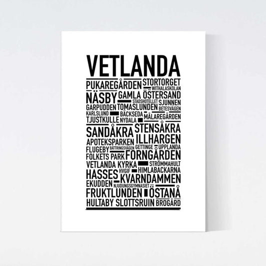 Vetlanda Text Poster