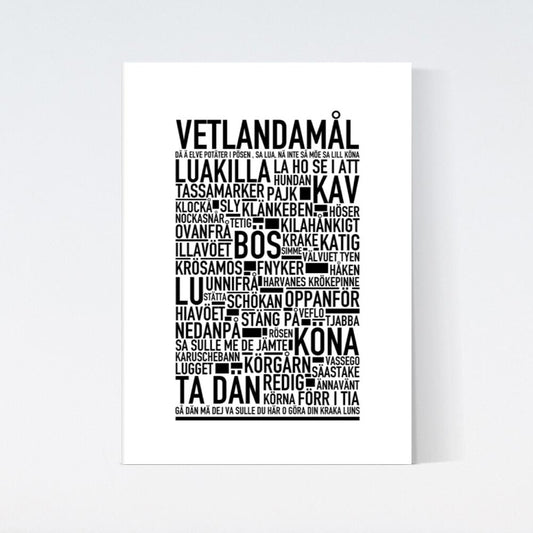 Vetlandamål Dialekt Text Poster