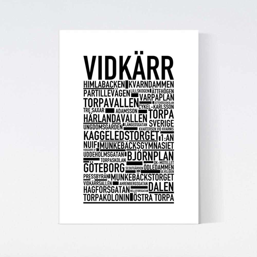 Vidkärr Text Poster