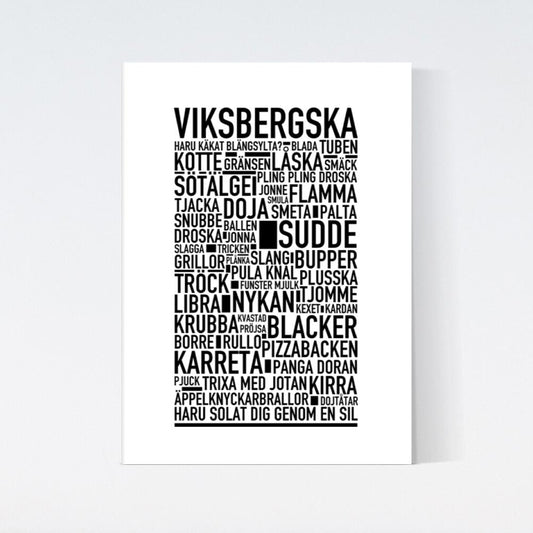 Vikbergska Dialekt Text Poster