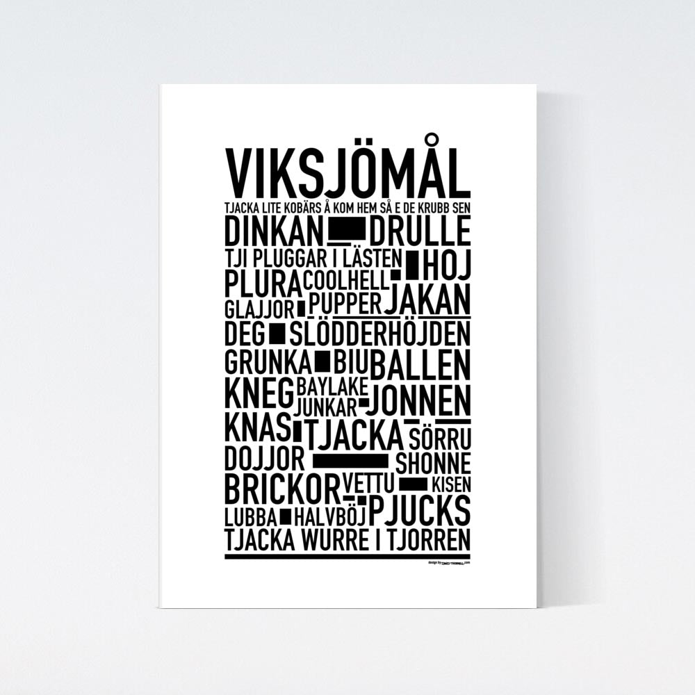 Viksjömål Dialekt Text Poster