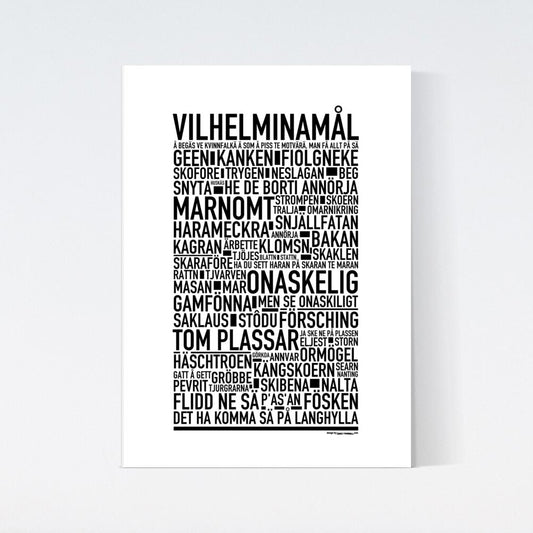 Vilhelminamål Dialekt Text Poster