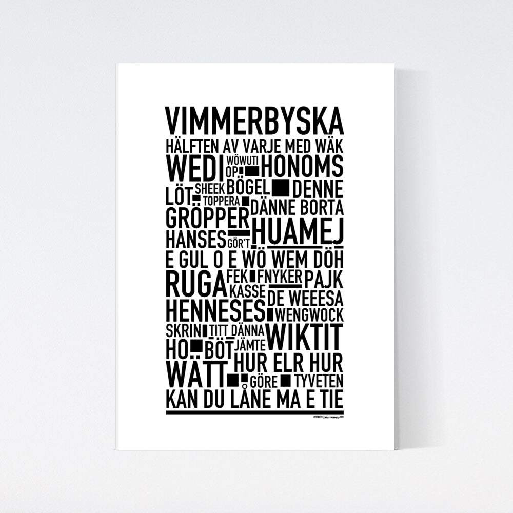 Vimmerbyska Dialekt Text Poster