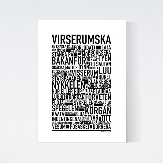 Virserumska Dialekt Text Poster