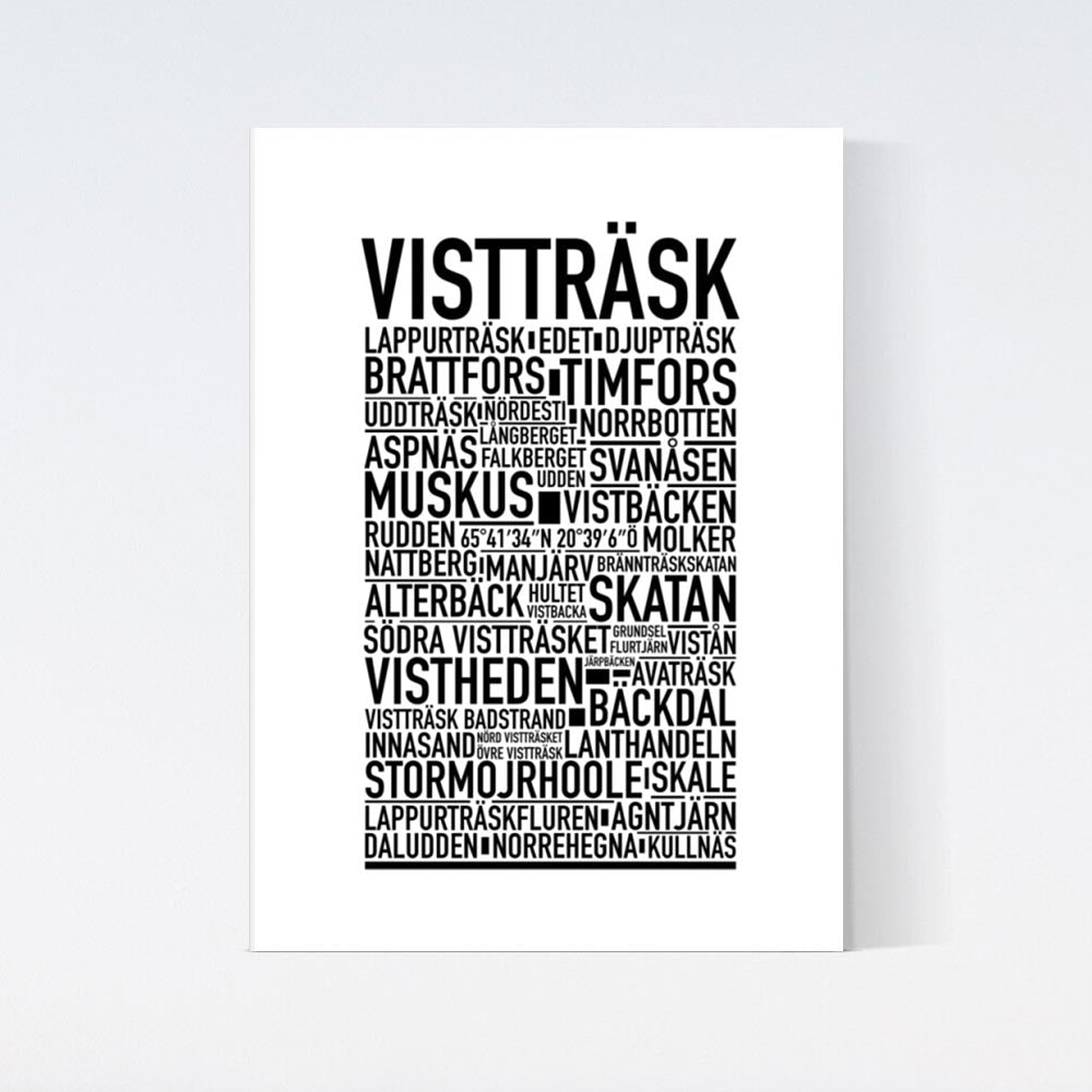 Vistträsk Text Poster