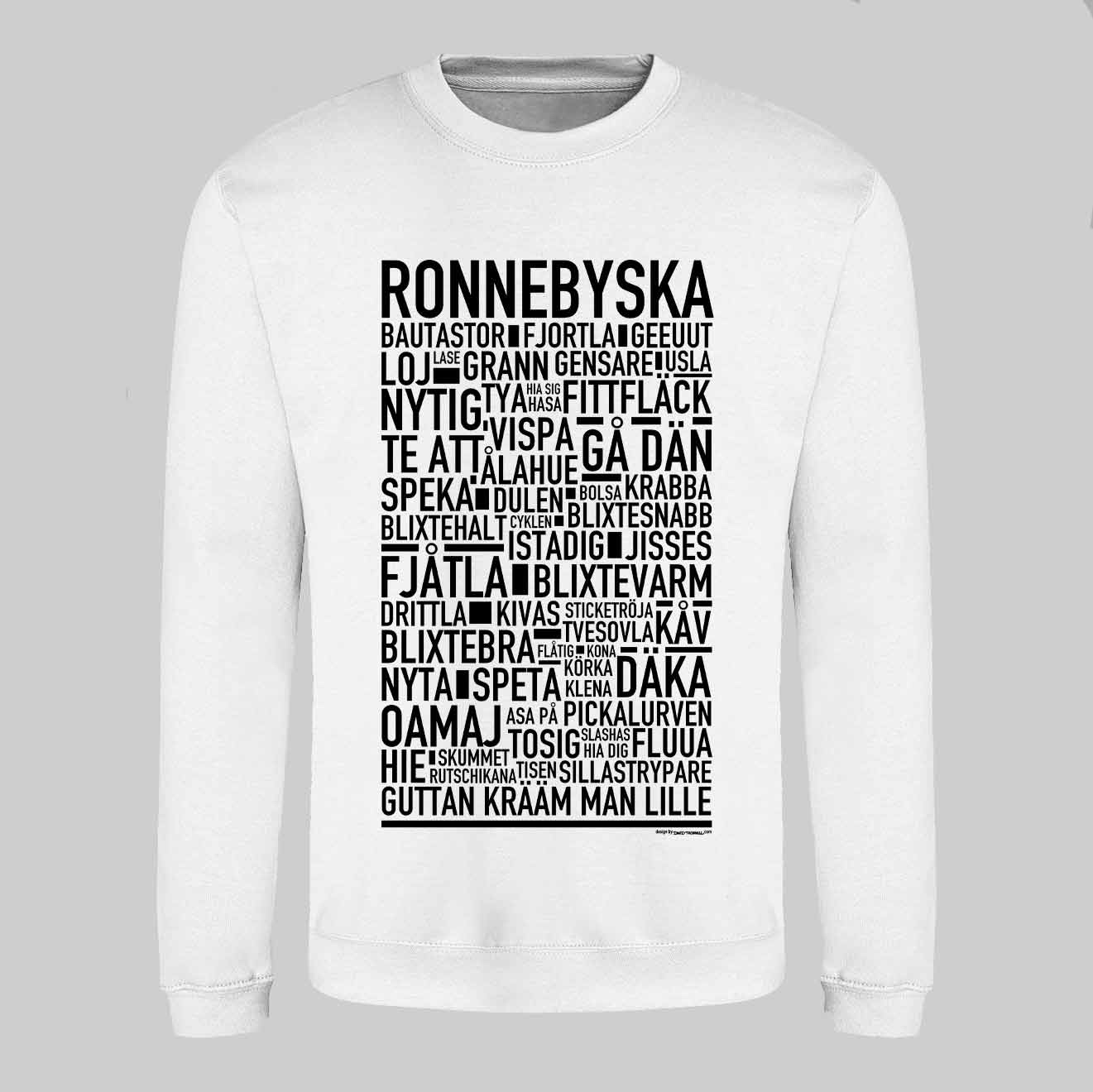 Ronnebyska Dialekt Text Sweatshirt