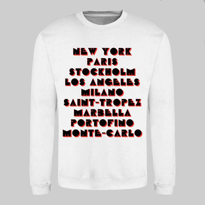Elegant Cities Text Sweatshirt