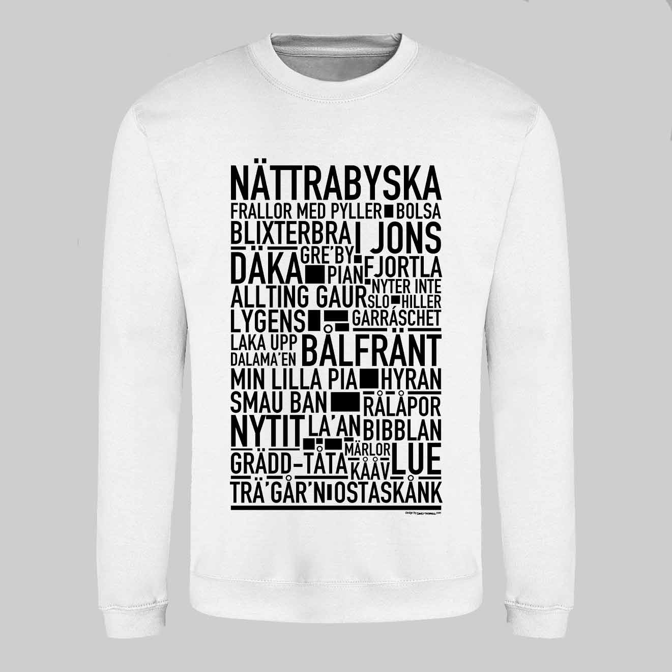 Nättrabyska Dialekt Text Sweatshirt