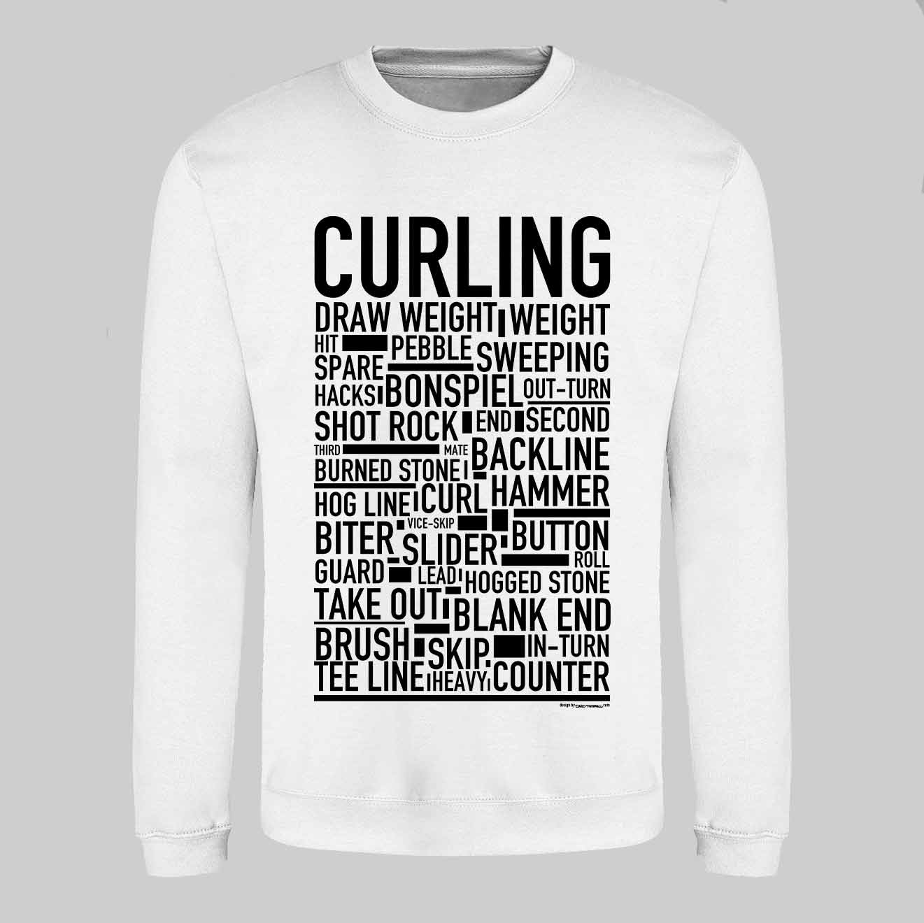 Curling Text Sweatshirt