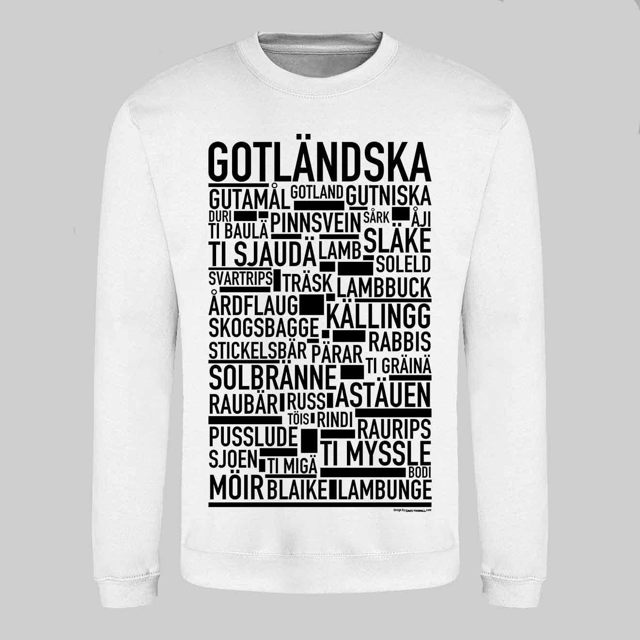 Gotländska Dialekt Text Sweatshirt