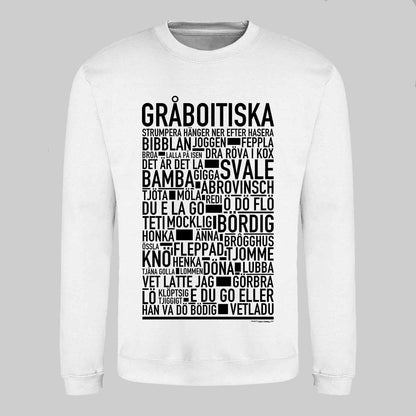 Gråboitiska Dialekt Text Sweatshirt