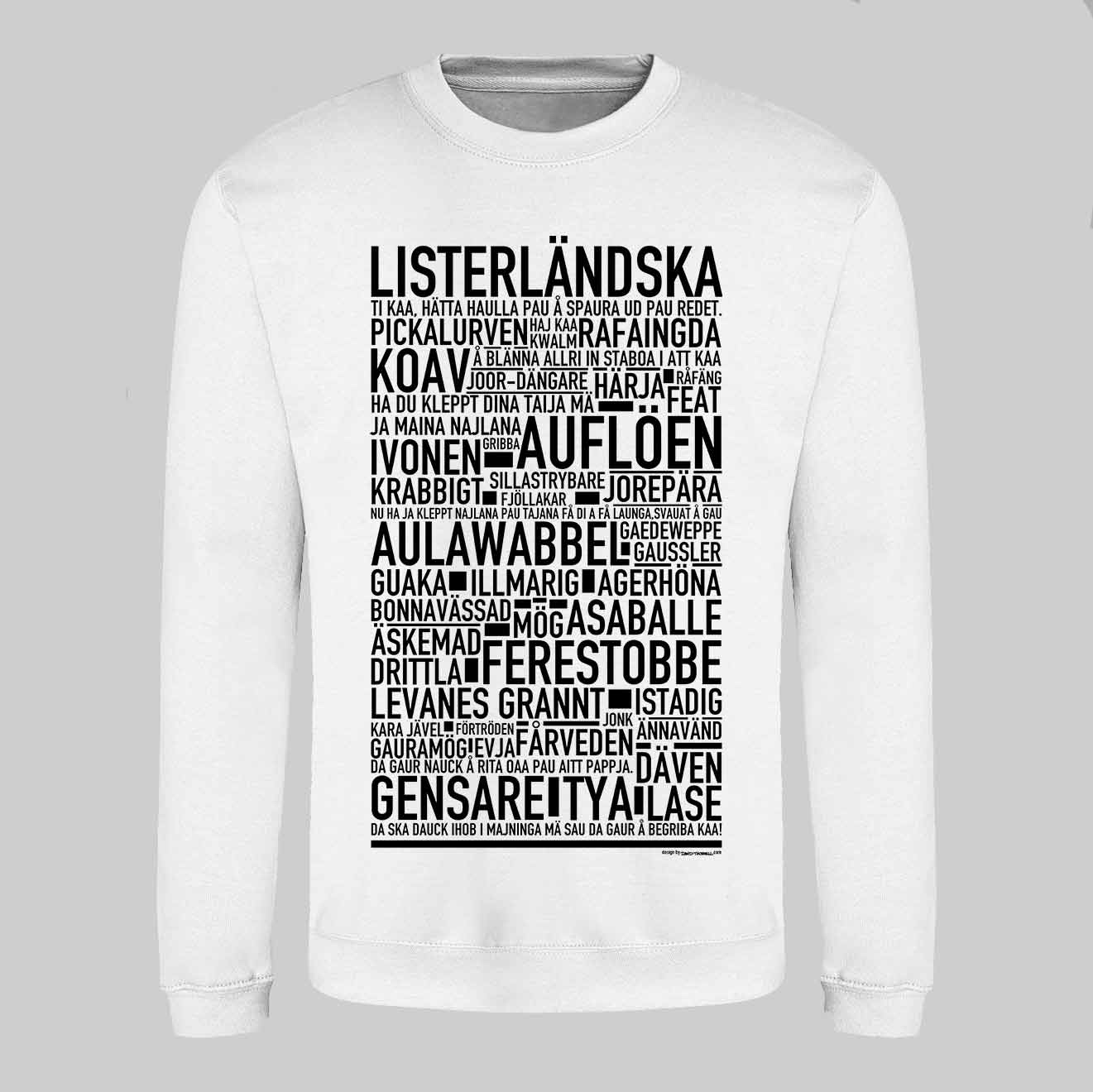 Listerländska Dialekt Text Sweatshirt