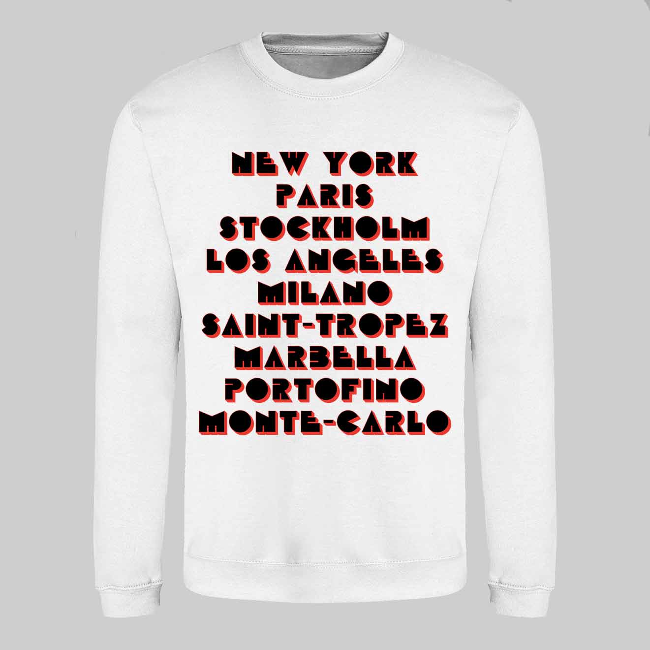 Elegant Cities Text Sweatshirt