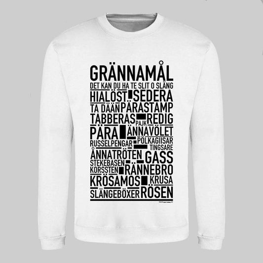 Grännamål Dialekt Text Sweatshirt
