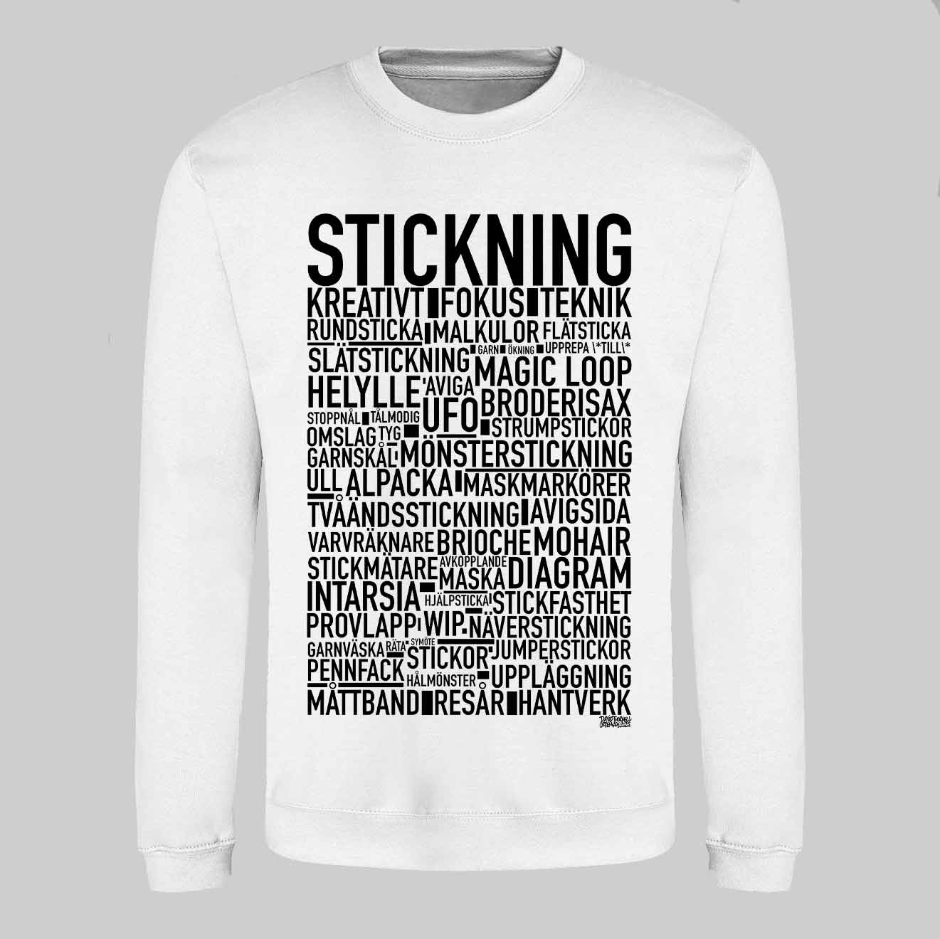 Stickning Text Sweatshirt