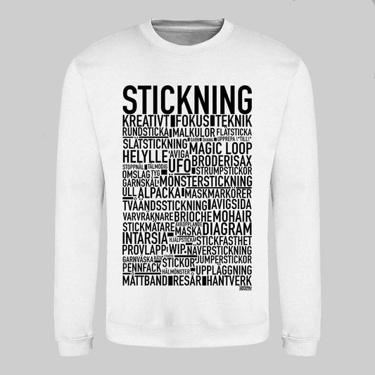 Stickning Text Sweatshirt