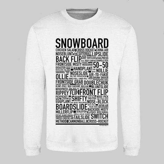 Snowboard Text Sweatshirt