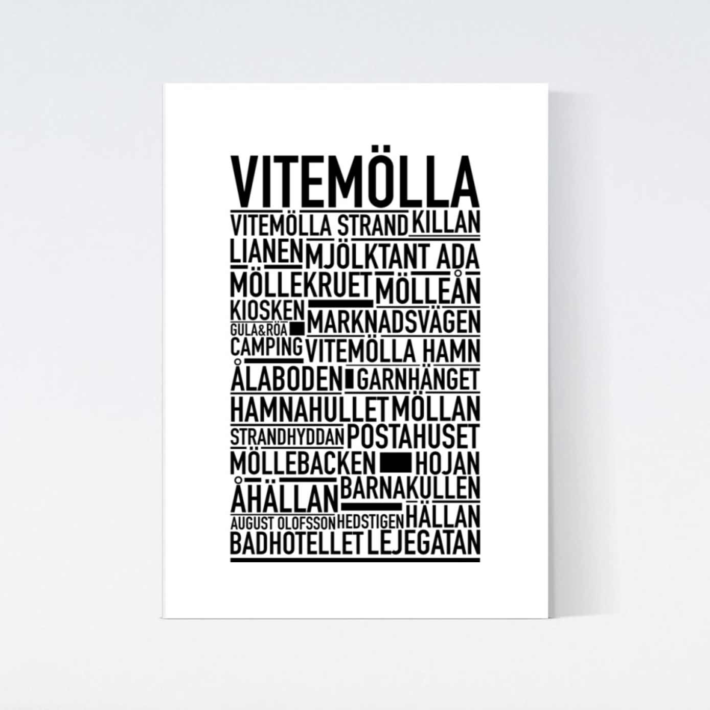 Vitemölla Text Poster