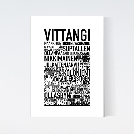Vittangi Text Poster