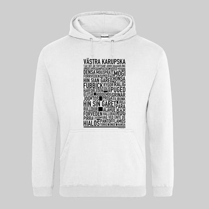 Västra Karupska Dialekt Text Hoodie