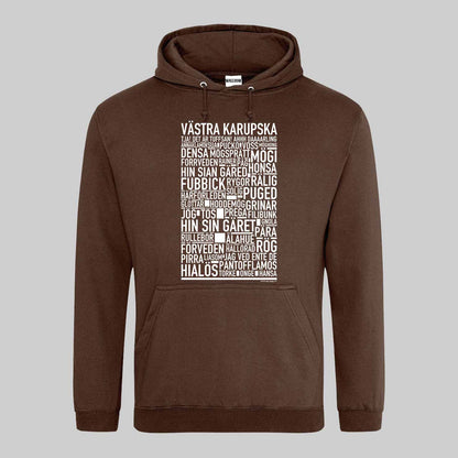 Västra Karupska Dialekt Text Hoodie