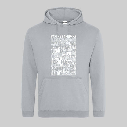 Västra Karupska Dialekt Text Hoodie