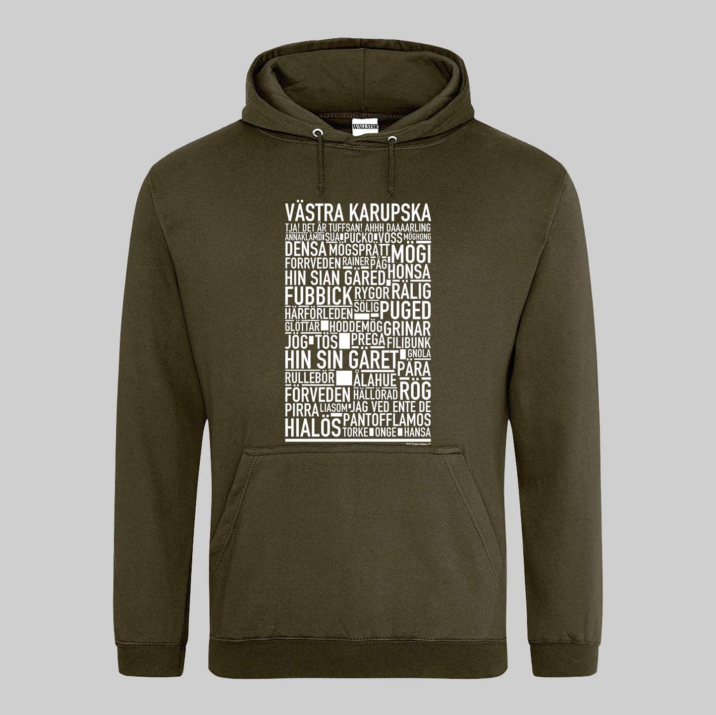 Västra Karupska Dialekt Text Hoodie