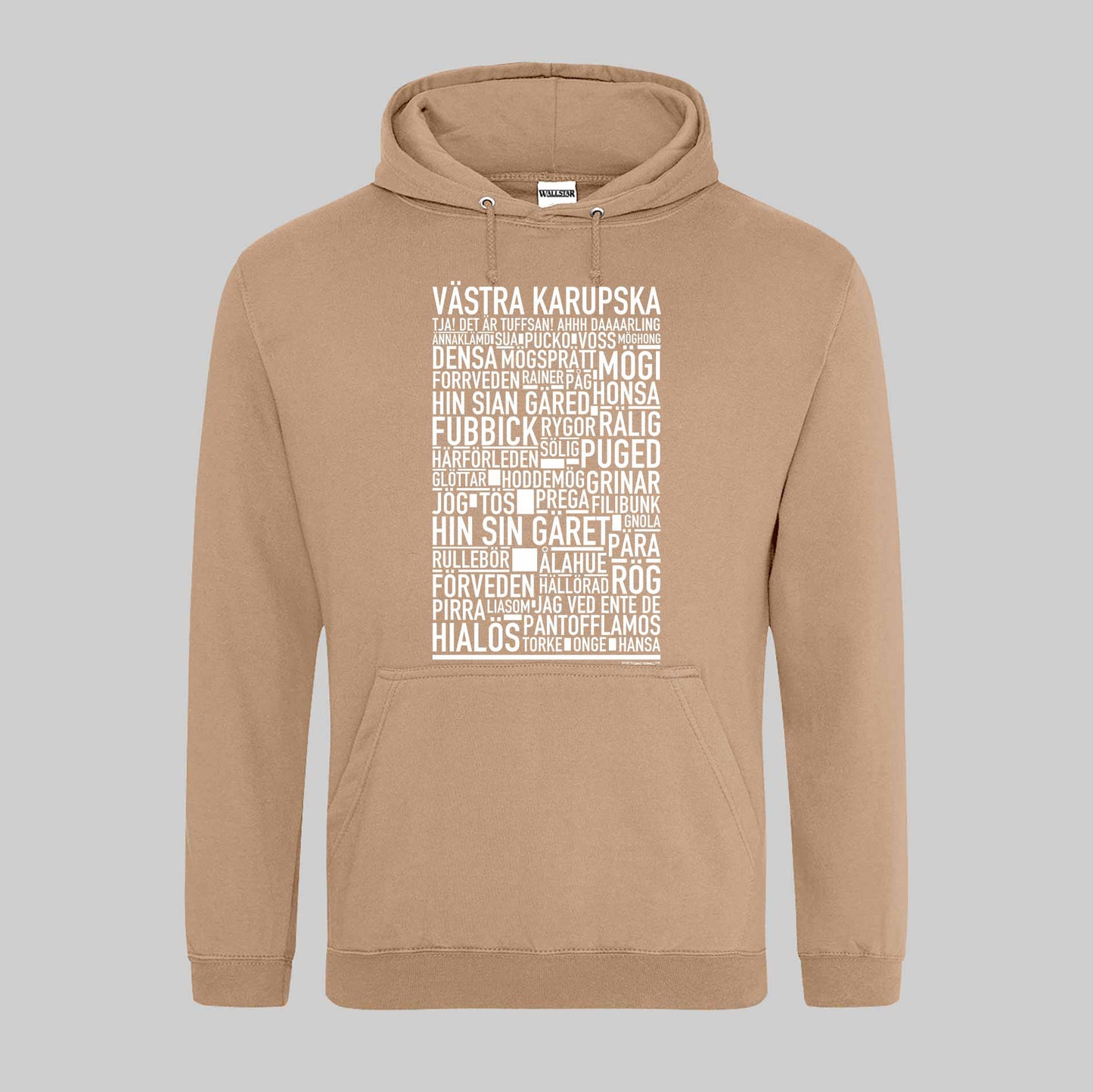 Västra Karupska Dialekt Text Hoodie