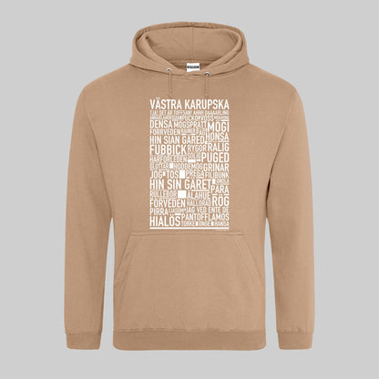 Västra Karupska Dialekt Text Hoodie