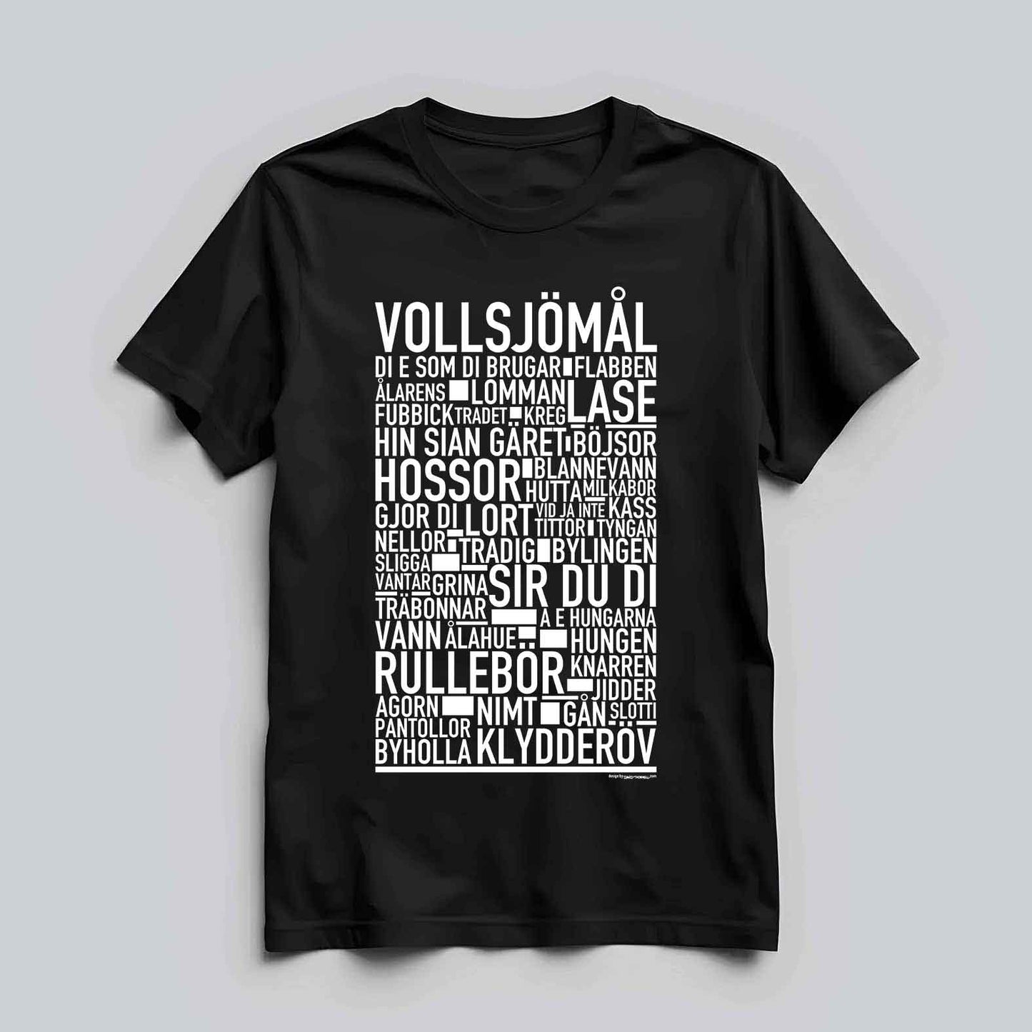 Vollsjömål Dialekt Text T-shirt