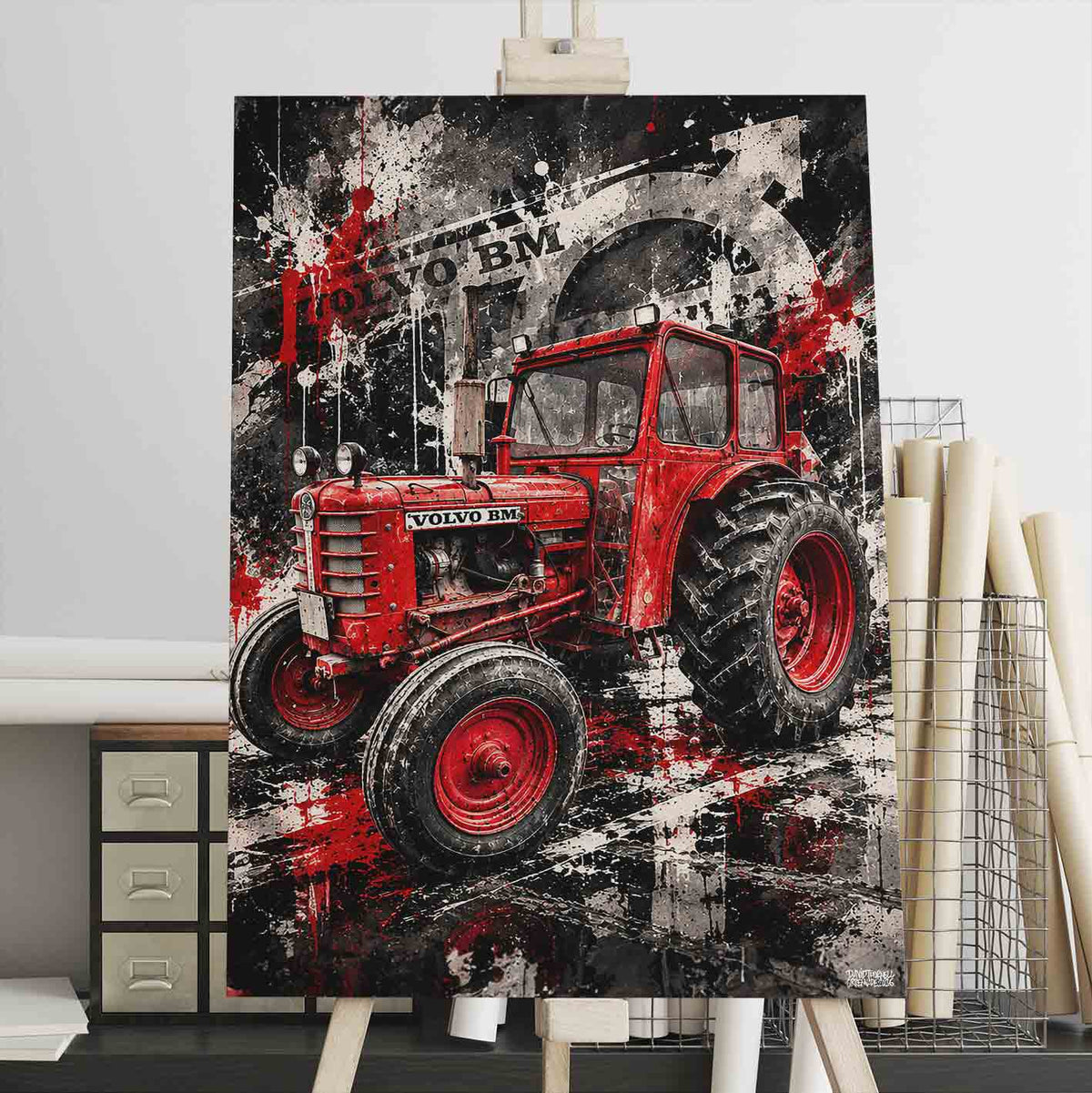 Volvo BM 350 Boxer Traktor Canvas
