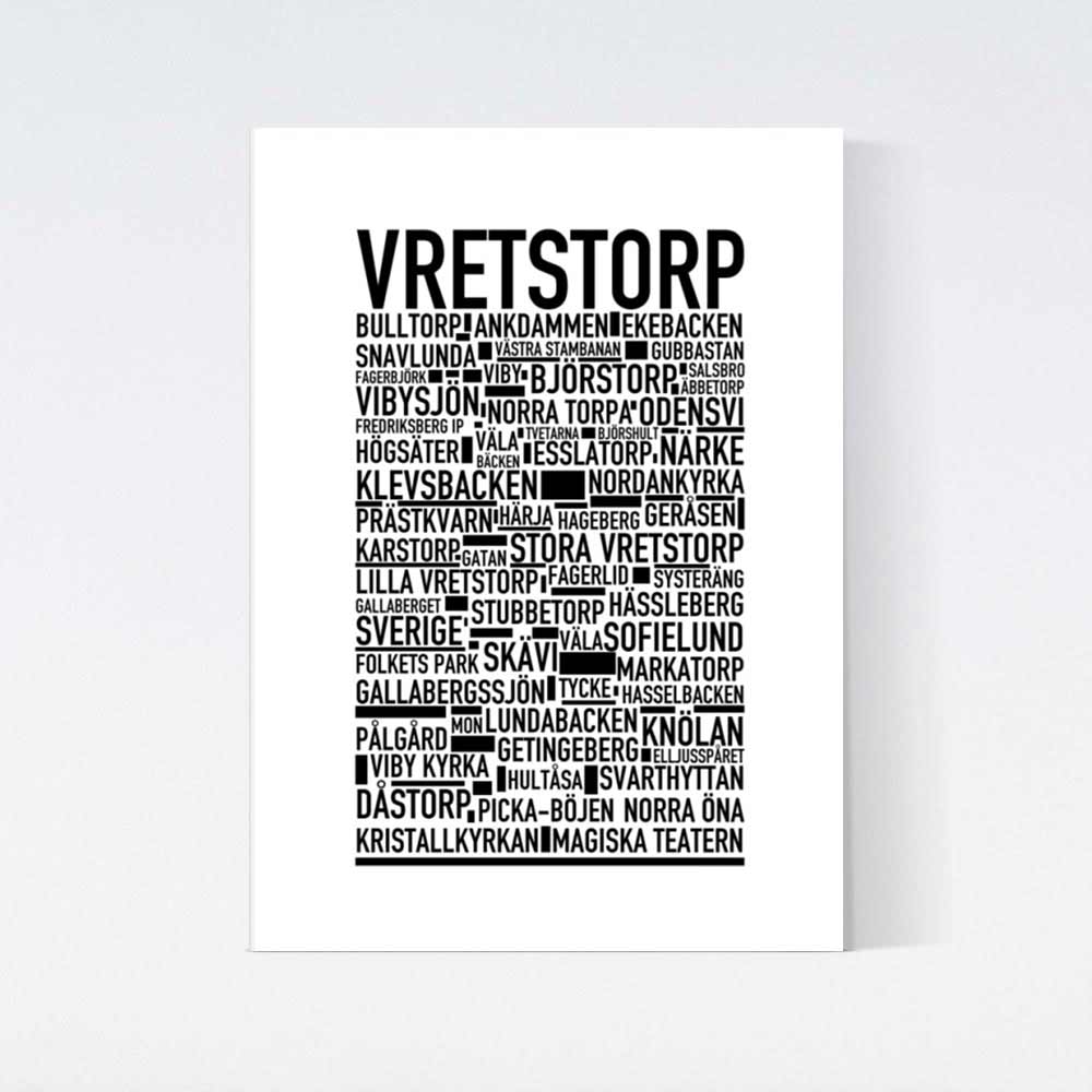 Vretstorp Text Poster