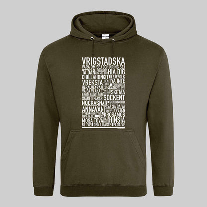 Vrigstadska Dialekt Text Hoodie