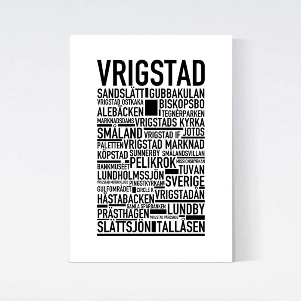Vrigstad Text Poster