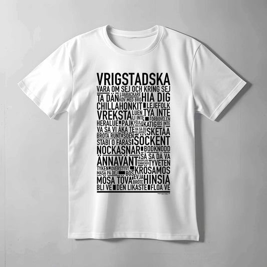 Vrigstadska Dialekt Text T-shirt