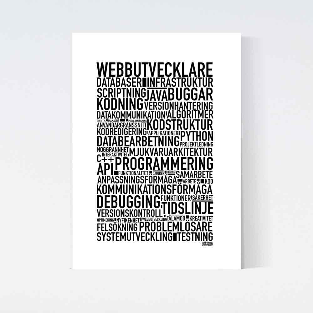 Webbutvecklare Text Poster